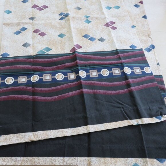 Vintage Springs King Pillowcases Geometric Diamond Made in USA MCM Mod NEW - Picture 6 of 10